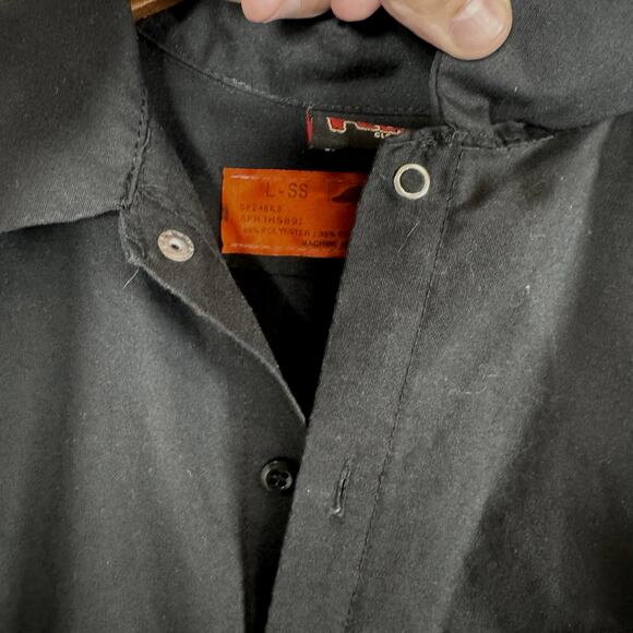 Felon Clothing Co. Short Sleeve Black Work Shirt Button-Up Men’s L Graphic Art - Picture 2 of 10